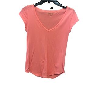 Women's Lilly Pulitzer Sz Small Shirt Pink Short Sleeve Pima Cotton Palm Tree